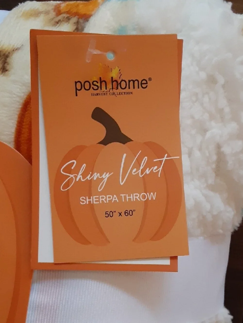 Pumpkin Picking Sherpa Throw Blanket